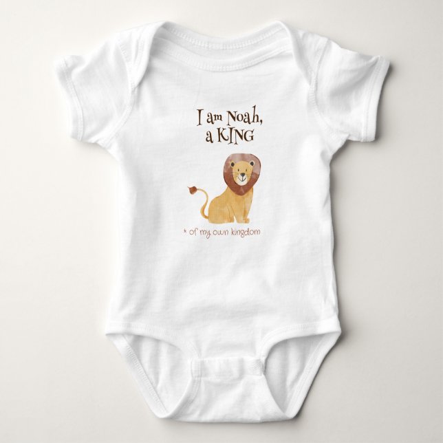 Cute Personalized Lion King Bodysuit (Front)