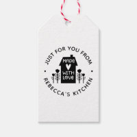 Cute Personalized Made With Love Gift Tag