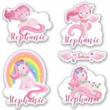 Cute Personalized Magical Unicorn Custom Vinyl