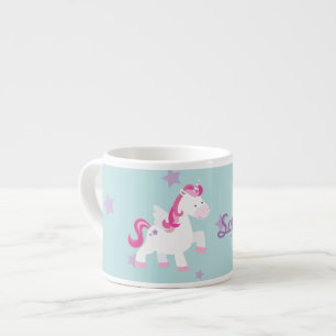 Cute Personalized Magical Unicorn Espresso Mug