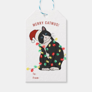 Cute Personalized Merry CatMus Funny Christmas   Gift Tags