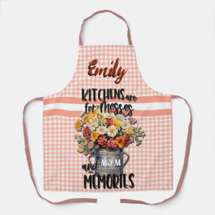 Cute Personalized Messes And Memories Apron