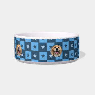 Cute Personalized Monogrammed Dog Mom Puppy Bowl