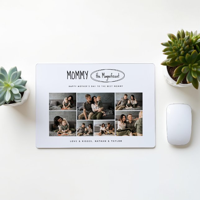 Cute Personalized Mothers Day Family Photo Mouse Pad (Creator Uploaded)
