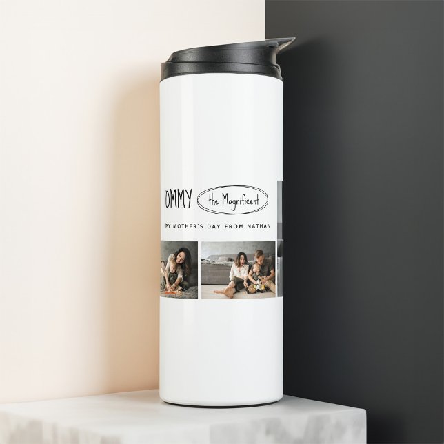 Cute Personalized Mothers Day Family Photo Thermal Tumbler (Creator Uploaded)