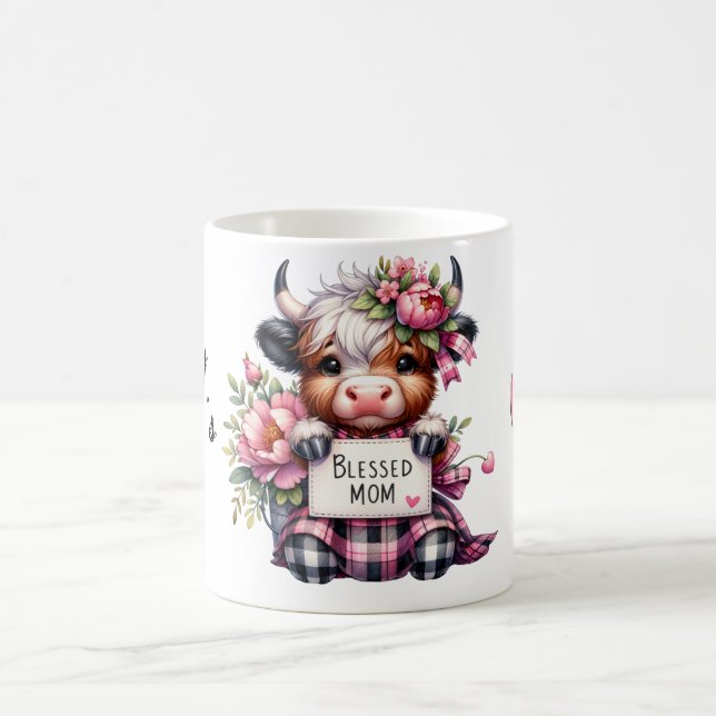 Cute Personalized Mother's Day Quote/Cow Coffee Mug (Center)