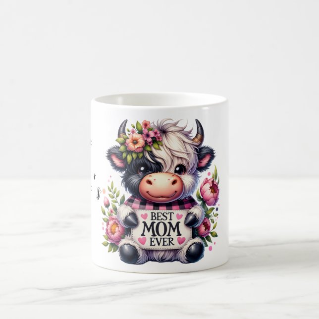 Cute Personalized Mother's Day Quote/Cow Coffee Mug (Center)