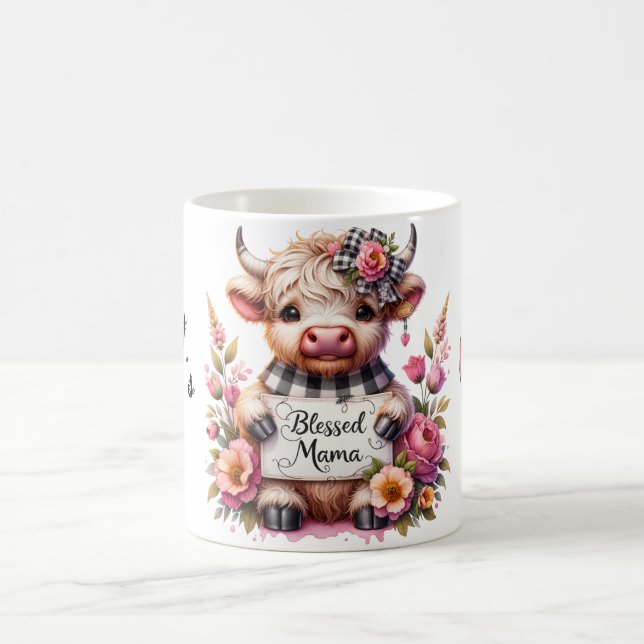 Cute Personalized Mother's Day Quote/Cow Coffee Mug (Center)