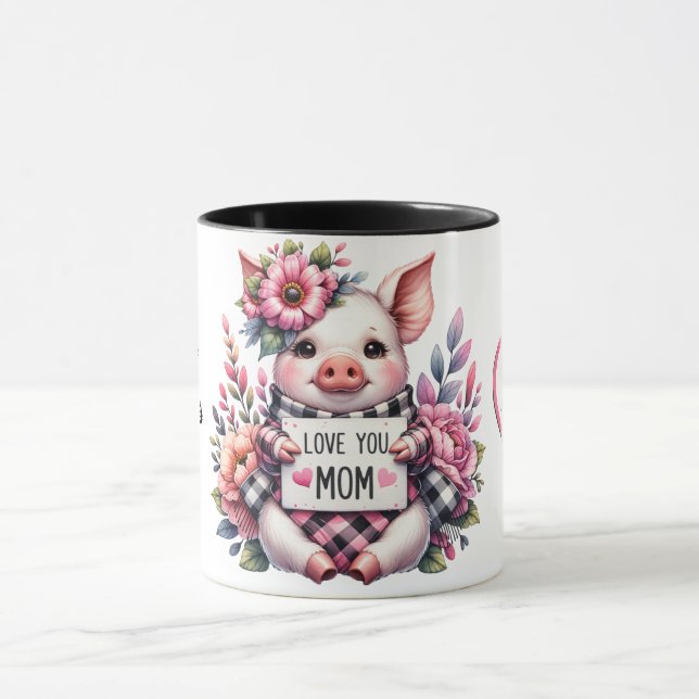 Cute Personalized Mother's Day Quote/Pig Mug (Center)