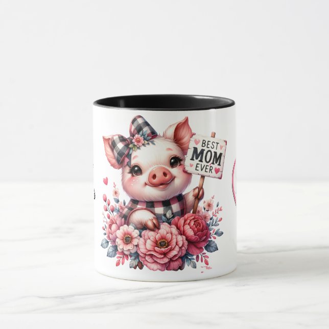 Cute Personalized Mother's Day Quote/Pig Mug (Center)