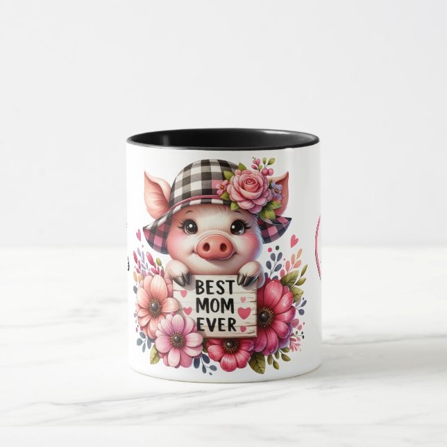 Cute Personalized Mother's Day Quote/Pig Mug (Center)