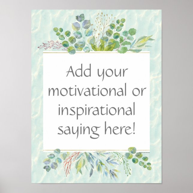 Cute Personalized Motivational/Inspirational Quote Poster (Front)