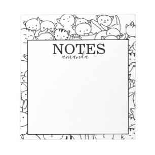 Cute Personalized Name Cats  Notepad