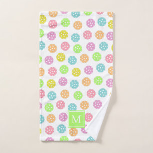 Cute Personalized Name Pickleball Balls Hand Towel