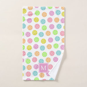 Cute Personalized Name Pickleball Balls Hand Towel