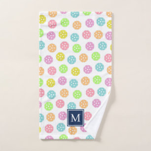 Cute Personalized Name Pickleball Balls Hand Towel