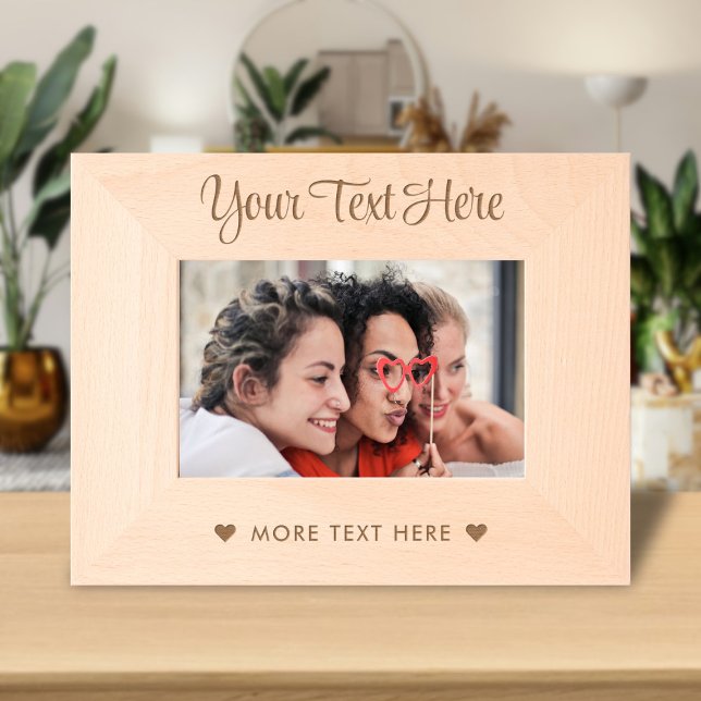 Cute Personalized Name Text Typography Script  Etched Frames (Creator Uploaded)