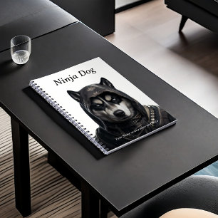 Cute Personalized Ninja Dog Husky Notebook