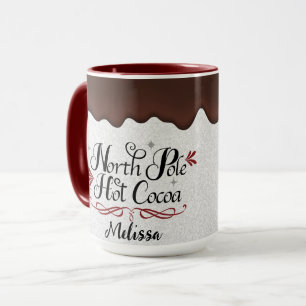 Cute Personalized North Pole Hot Cocoa Mug