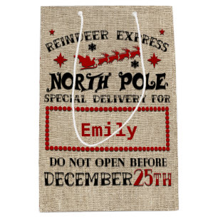 Cute Personalized Official Santa Sack GIFT BAG