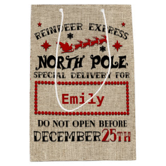Cute Personalized Official Santa Sack GIFT BAG