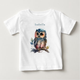 Cute Personalized Owl Baby T-Shirt