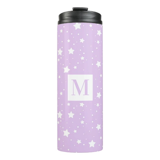 Cute Personalized Pastel Star Pattern Thermal Tumb Tumbler (Front)