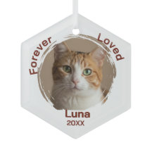 Cute Personalized Pet Cat Forever Loved Memorial