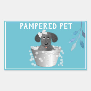 Cute Personalized Pet Groomer Business Sticker