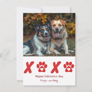Cute Personalized Pet Lover’s Valentine’s Day Holiday Card