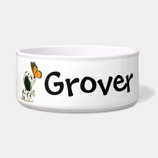 Cute Personalized Pet Name Dog Food Or Water Bowl