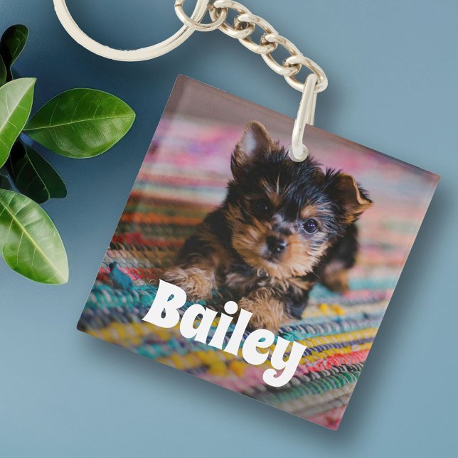 Cute Personalized Pet Photo Keychain (Creator Uploaded)