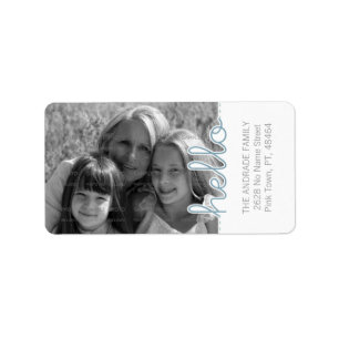 Cute Personalized Photo Address Labels   Hello