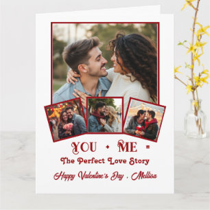 Cute personalized photo valentines day card