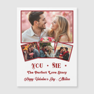 Cute personalized Photo Valentine's day magnetic 