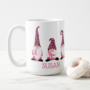 Cute Personalized Pink Ribbon Coffee Mug