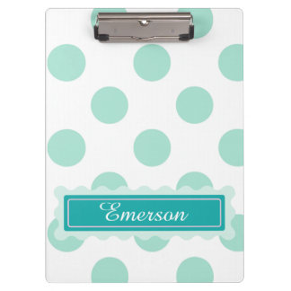 Cute Personalized Polka Dot Clipboard
