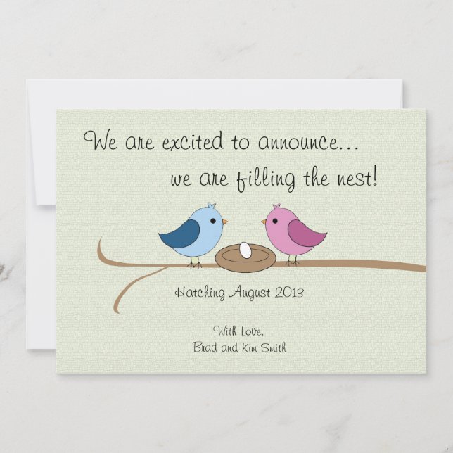 Cute Personalized Pregnancy Announcement (Front)