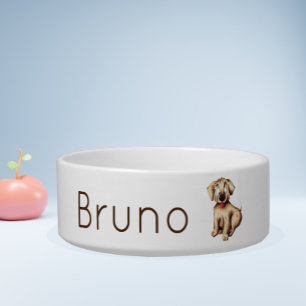Cute Personalized Puppy Dog Bowl