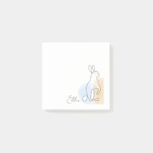 Cute personalized rabbit post it notes