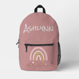 Cute Personalized Rainbow Printed Backpack