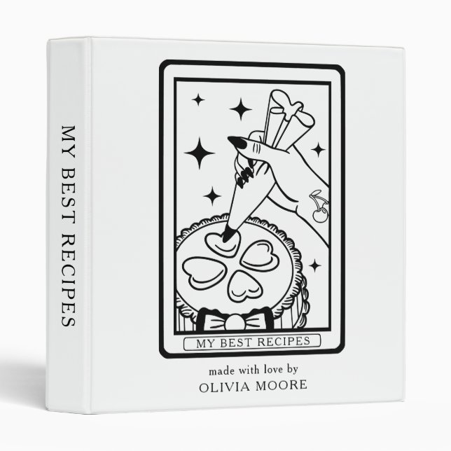 Cute Personalized Recipe  Binder (Front/Spine)