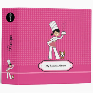 Cute Personalized Recipe Binder for Girls