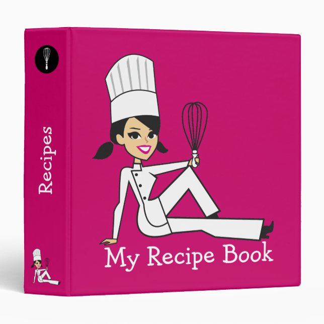 Cute Personalized Recipe Binder for Girls (Front/Spine)