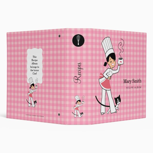Cute Personalized Recipe Binder Illustrated (Background)
