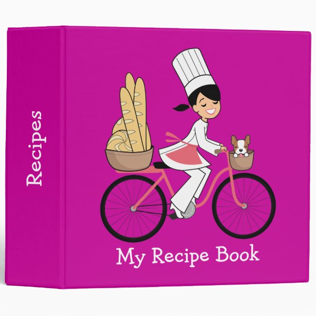 Cute Personalized Recipe Binder with Artwork (Front/Spine)