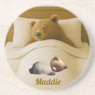 Cute Personalized Sandstone Coaster