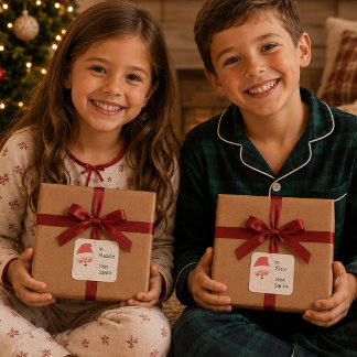 Cute Personalized Santa Gift Tags