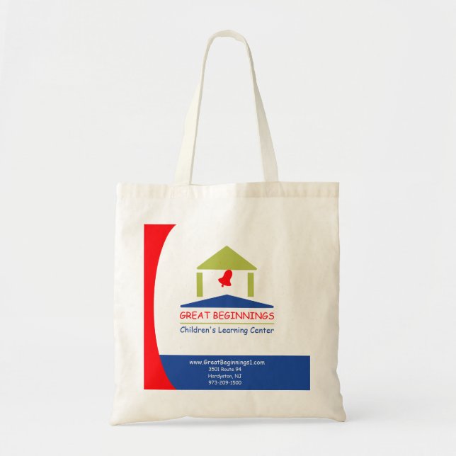 Cute Personalized School with School Bell Tote Bag (Front)
