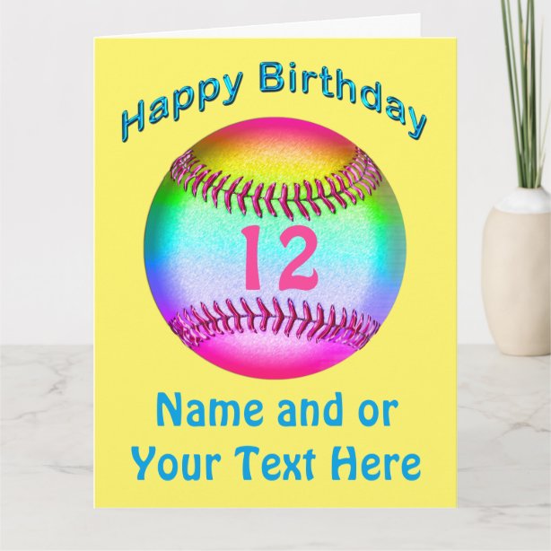 Softball Birthday Cards Zazzle CA Softball Birthday Cards Zazzle CA